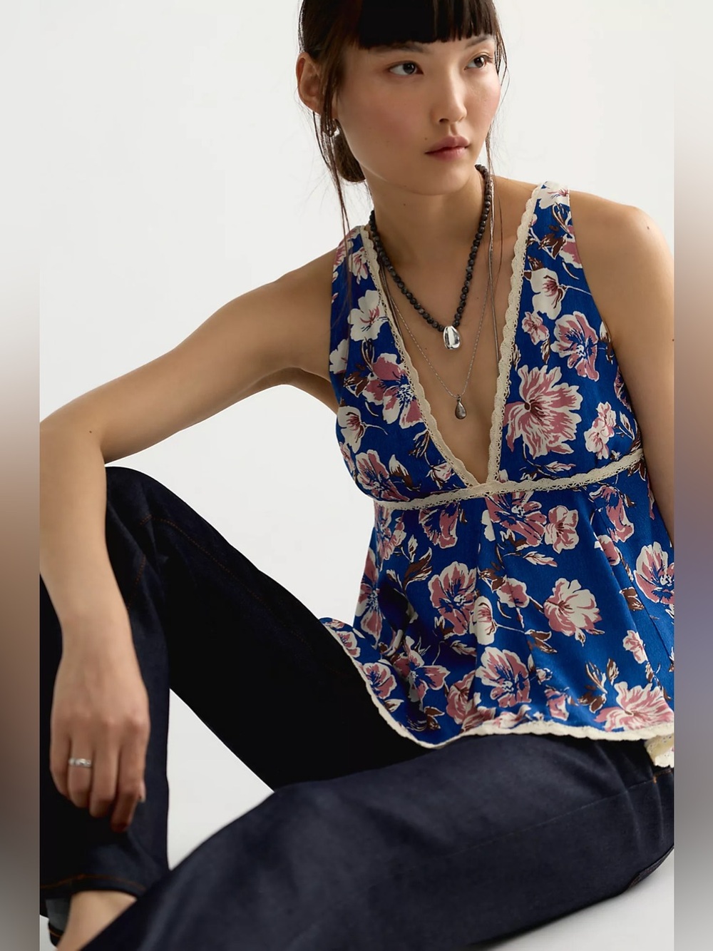 NWT! FP Free People Rome Printed Tank Sz Medium